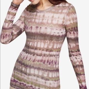 BCBG MAZAZRIA Agra top, size M, purple and green tie dye